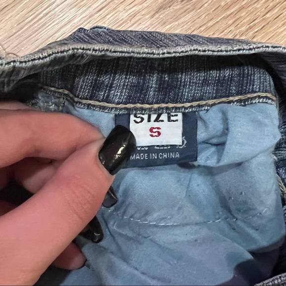 Vintage Y2K 90s respect denim mini skirt - Picture 4 of 4